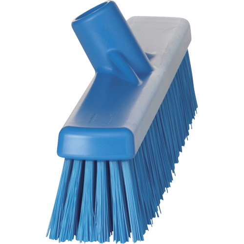 Combo Bristle Push Broom Head, Coarse/Fine Bristles, 16-1/2", Polyester, Blue Kelford