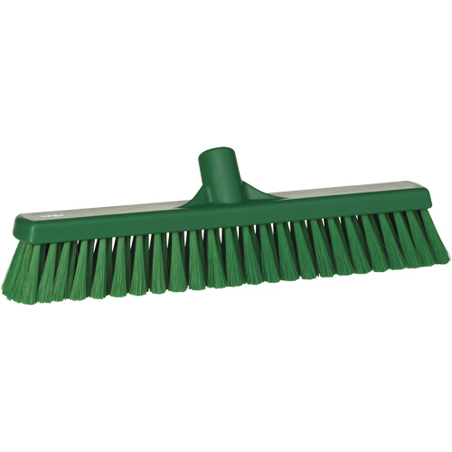 Small Particle Push Broom Head, Fine Bristles, 16-1/2", Polyester, Green Kelford