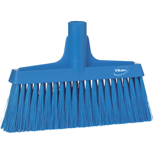 Upright Broom Head, Coarse/Fine Bristles, 10-1/4", Polyester, Blue Kelford