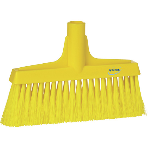 Upright Broom Head, Coarse/Fine Bristles, 10-1/4", Polyester, Yellow Kelford