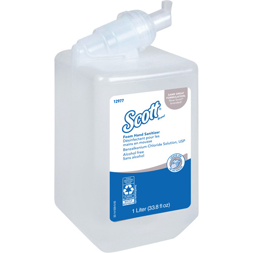 Scott&reg; Essential Alcohol Free Foam Hand Sanitizer, 1000 ml, Cartridge Refill, 0% Alcohol Kelford