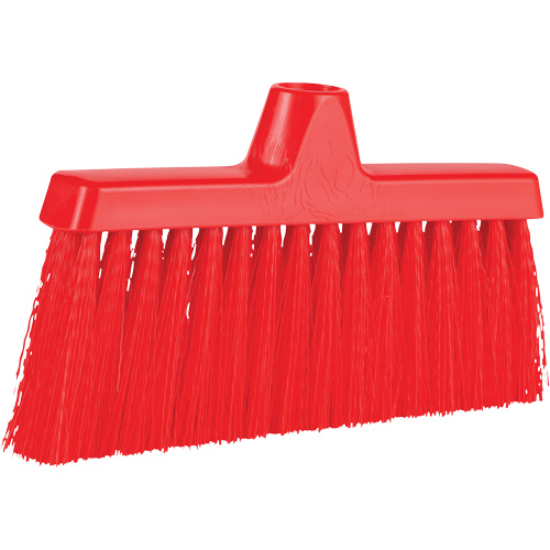 ColorCore Angle Head Broom, Medium Bristles, 10", Polypropylene, Red Kelford