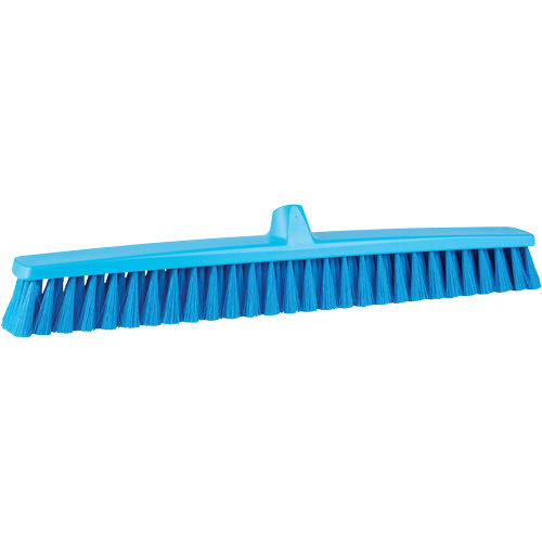 ColorCore Push Broom, Fine Bristles, 24", Polypropylene, Blue Kelford