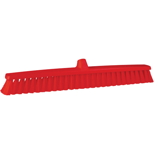 ColorCore Push Broom, Fine Bristles, 24", Polypropylene, Red Kelford