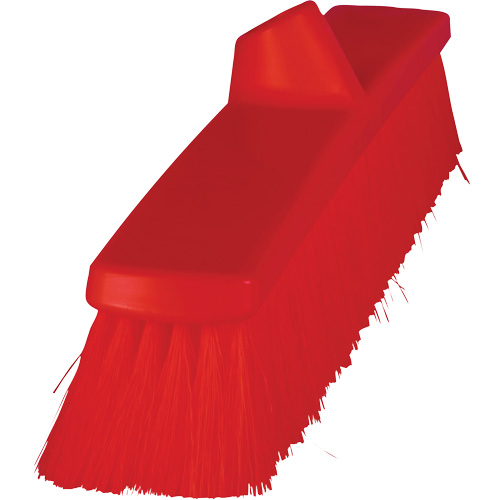 ColorCore Push Broom, Fine Bristles, 24", Polypropylene, Red Kelford