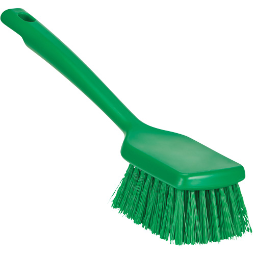ColorCore Short Handle Brush, Stiff Bristles, 12" Long, Green Kelford