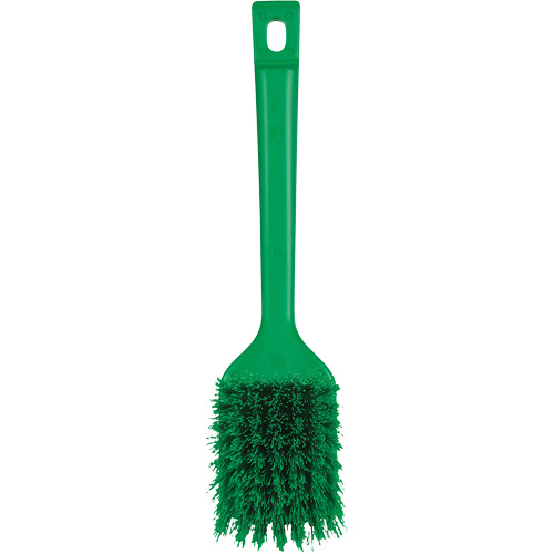 ColorCore Short Handle Brush, Stiff Bristles, 12" Long, Green Kelford