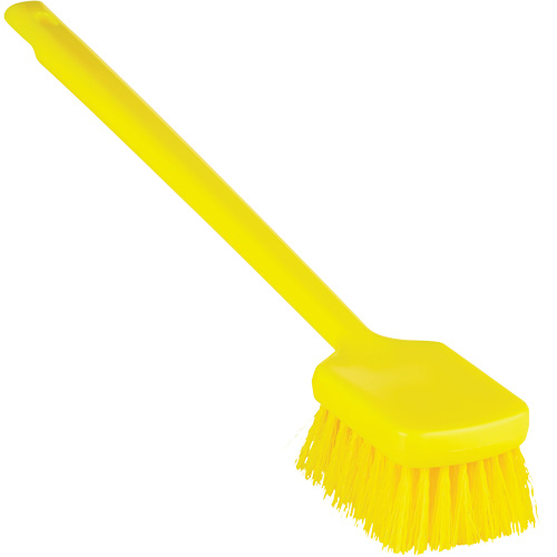ColorCore Long Handle Brush, Stiff Bristles, 20" Long, Yellow Kelford