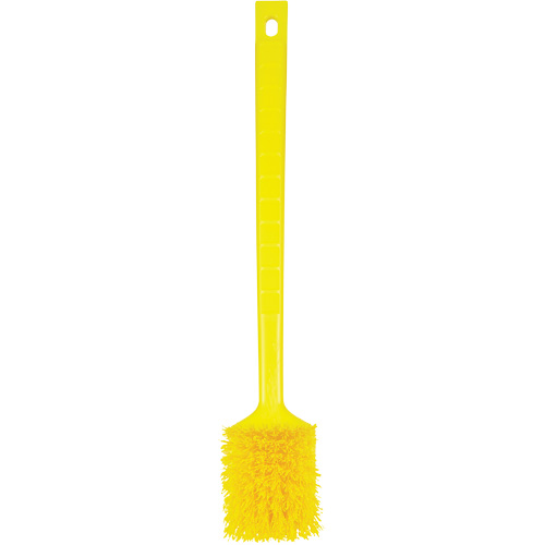 ColorCore Long Handle Brush, Stiff Bristles, 20" Long, Yellow Kelford