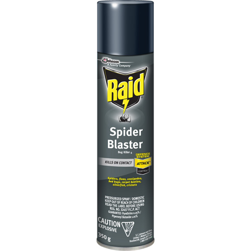 Insecticide exterminateur daraign&eacute;es Raid, 350 g, Canette a&eacute;rosol, &agrave; base de solvant Kelford