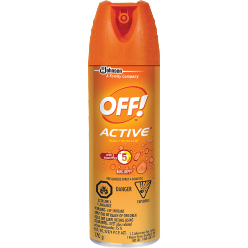 Insectifuge Off! Active, DEET &agrave; 15 %, A&eacute;rosol, 170 g Kelford