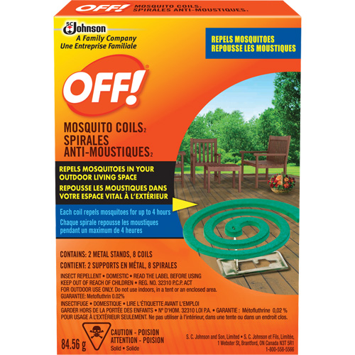 Spirales antimoustiques Off!, Sans DEET, Spirale,  Kelford