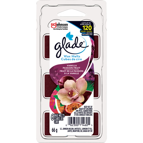 Cubes de cire parfum&eacute;e Glade, Fruit de la passion &agrave; la vanille Kelford
