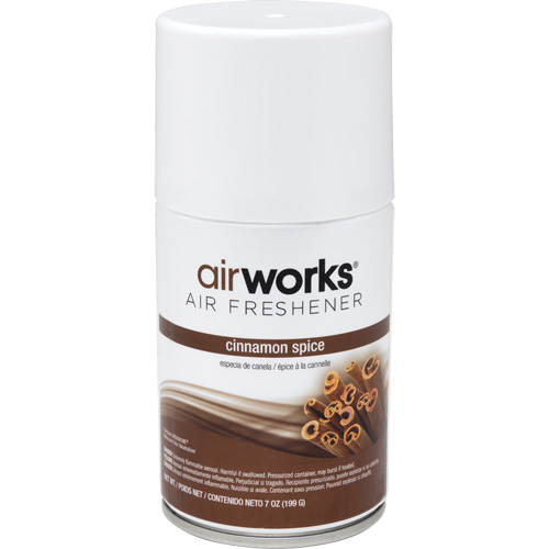 AirWorks&reg; Metered Air Fresheners, Cinnamon Spice, Aerosol Can Kelford