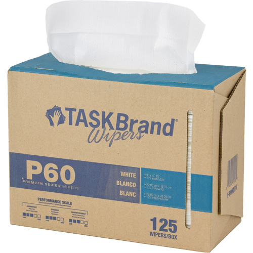 Chiffons de premi&egrave;re qualit&eacute; P60 TaskBrand, Tout usage, 16-3/4" lo x 8-1/4" la Kelford