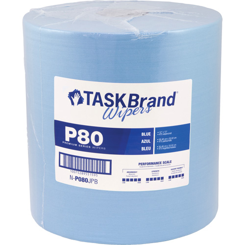 TaskBrand&reg; P80 Premium Series Wipers, Heavy-Duty, 13" L x 12" W Kelford