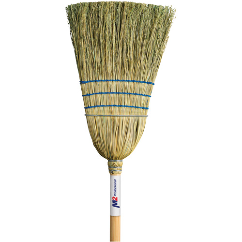 Balai de paille robuste, Trois cordes, Manche Bois Kelford