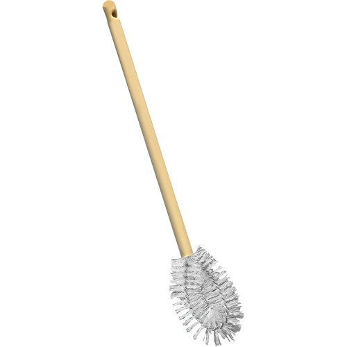 HD Toilet Brush with Wire Centre, 20" L, Polypropylene Bristles, Yellow Kelford
