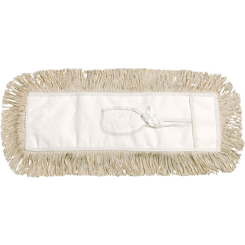 Dust Mop, Tie-On Style, Cotton, 24" L x 3-1/2" W Kelford