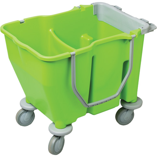 Double Mop Bucket with Wringer, 3.75 US Gal. (60 qt.) Capacity, Green Kelford