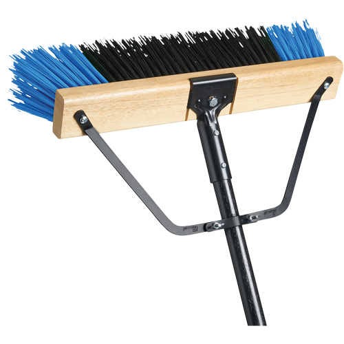 Ryno Push Broom with Braced Handle, 36", Coarse, PVC Bristles Kelford