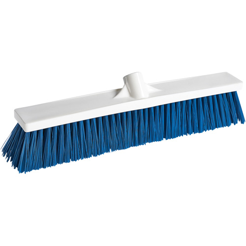 Foodservice Push Broom, Medium Bristles, 24", Polyester, White Kelford