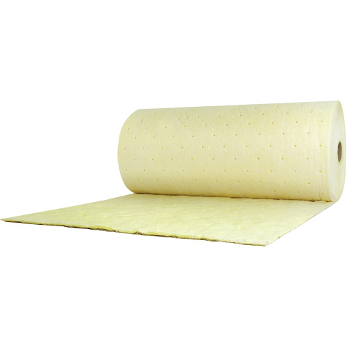 Tampon absorbant pour produits chimiques, Lourd, 150' lo x 38" la, Absorption 89,4 gal Kelford