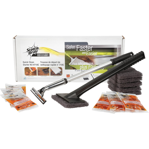 Trousse de d&eacute;marrage du syst&egrave;me de nettoyage rapide de plaque de cuisson Scotch-Brite Kelford