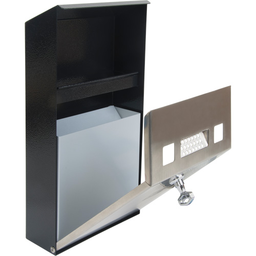 Smoking Receptacle, Wall-Mount, Stainless Steel, 1 Litre Capacity, 11-4/5" Height Kelford