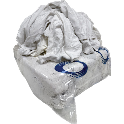 Chiffons de nettoyage, Coton/Molleton, Blanc, 25 lb Kelford