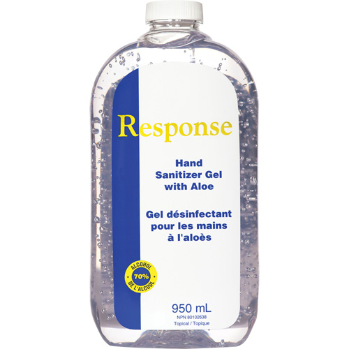 Gel d&eacute;sinfectant pour les mains &agrave; l'alo&egrave;s Response, 950 ml, Recharge, 70 % alcool Kelford