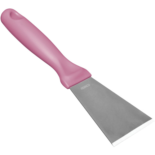 Large Stainless Steel Scraper, Pink, 3" W x 9" L Kelford