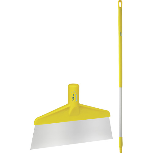 Grattoir &agrave; plancher avec manche, Jaune, 9-3/5" la x 55-9/10" lo Kelford