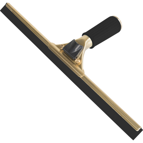 Handheld Window Squeegee, 18", Rubber, Brass Frame Kelford