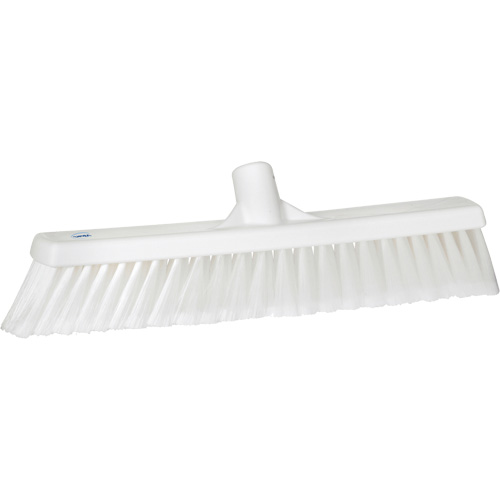 Fine Particle Push Broom, Fine/Split Bristles, 16-1/4", Polypropylene, White Kelford