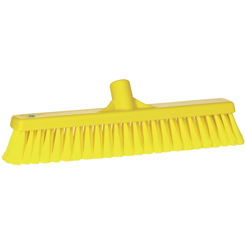 Fine Particle Push Broom, Fine/Split Bristles, 16-1/4", Polypropylene, Yellow Kelford