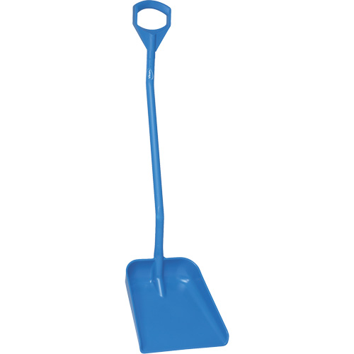Ergonomic Large Blade Shovel, 51" Length, Plastic, Blue Kelford