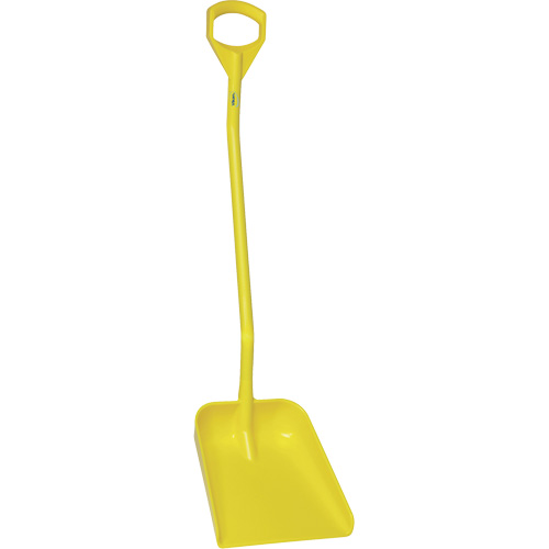 Ergonomic Large Blade Shovel, 51" Length, Plastic, Yellow Kelford