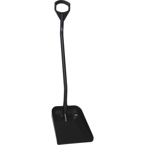 Ergonomic Large Blade Shovel, 51" Length, Plastic, Black Kelford