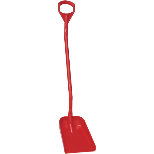 Ergonomic Small Blade Shovel, 50" Length, Plastic, Red Kelford