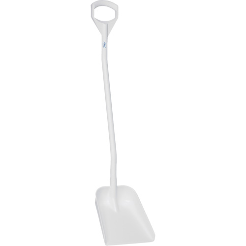 Ergonomic Small Blade Shovel, 50" Length, Plastic, White Kelford