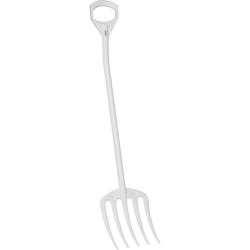 Hygienic Fork, 49" Length, Plastic, White Kelford