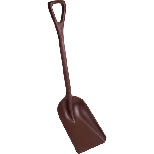 One-Piece Metal Detectable Shovel, 10" x 14" Blade, 37-1/2" Length, Plastic, Red Kelford