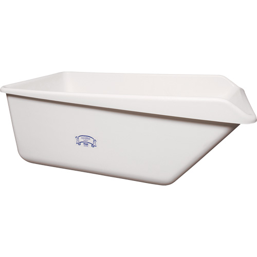 Bac de rangement &agrave; rebord inclin&eacute; avec vidange, Plastique, Blanc Kelford