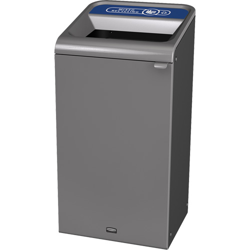 Conteneur pour d&eacute;chets de recyclage m&eacute;lang&eacute;s Configure, Vrac/Bord de rue/De bureau, Acier, 23 gal. US Kelford