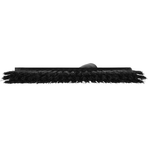 Dustpan Broom with Angled Thread, Medium Bristles, 10", Polyester, Black Kelford