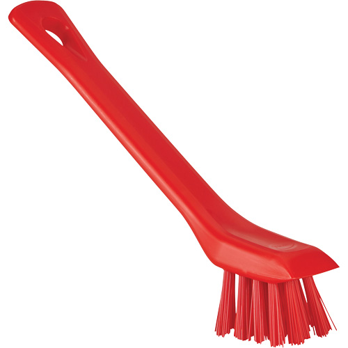 Brosse avec rebord grattoir, Soies Ferme, Longueur de 6", Rouge Kelford