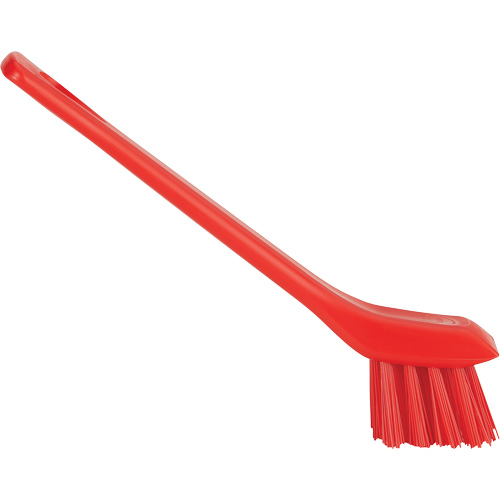Brosse avec rebord grattoir, Soies Ferme, Longueur de 6", Rouge Kelford