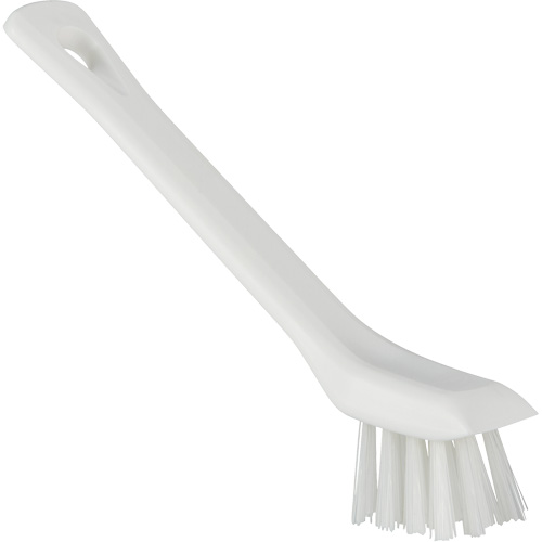 Brush with Scraping Edge, Stiff Bristles, 6" Long, White Kelford