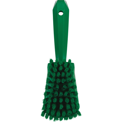 Brosse &agrave; r&eacute;curer avec manche court, Soies Doux, Longueur de 10-1/2", Vert Kelford
